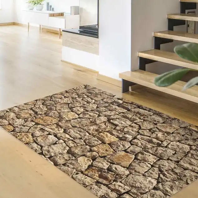 Alte Wand aus Pflasterstein                               Vinylteppich Neue Kollektion