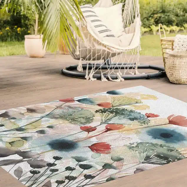 Wildblumen im Sommer I                               Vinylteppich Günstig