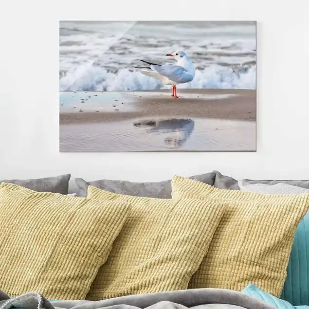 Angebot Möwe am Strand vor Meer