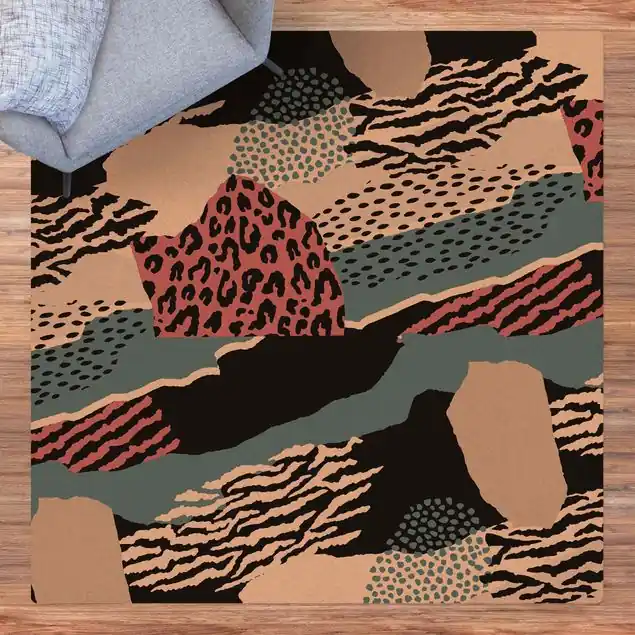Animalprint Zebra Tiger Leopard Asien Kork-Teppich Garantierte Lieferung