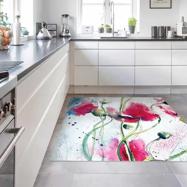 Zertifiziert Painted Poppies                               Vinylteppich