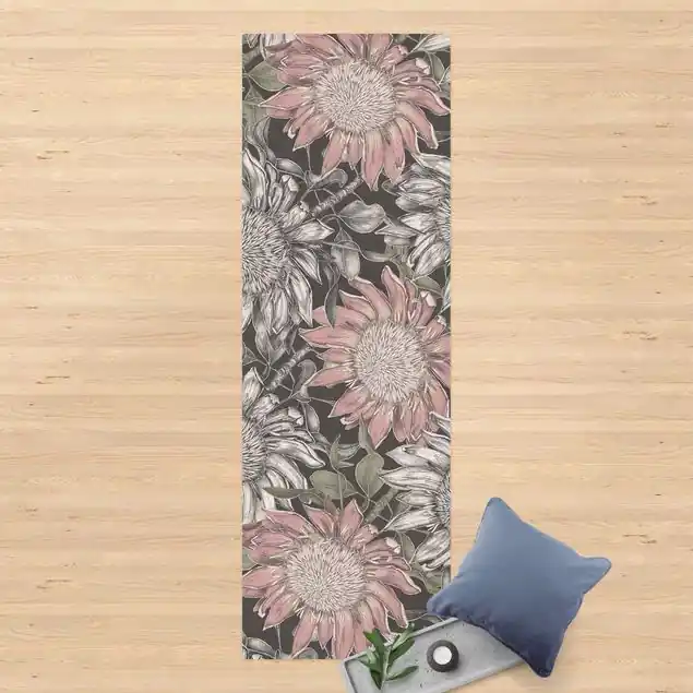 Wochenendangebot Florale Eleganz Vintageblüten Kork-Teppich