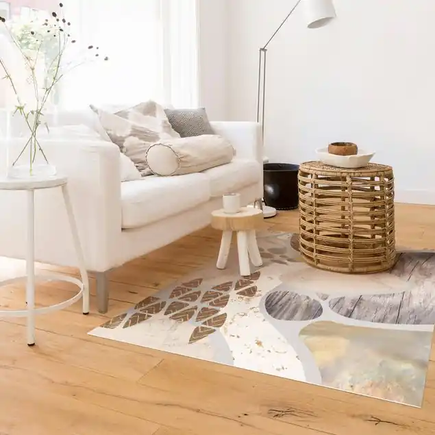 Abstrakter Steinbruch Pastellmuster                               Vinylteppich Online Kaufen
