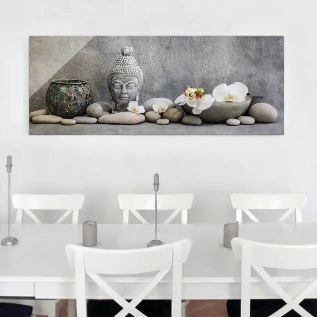 Zen Buddha mit weißen Orchideen Must-Have