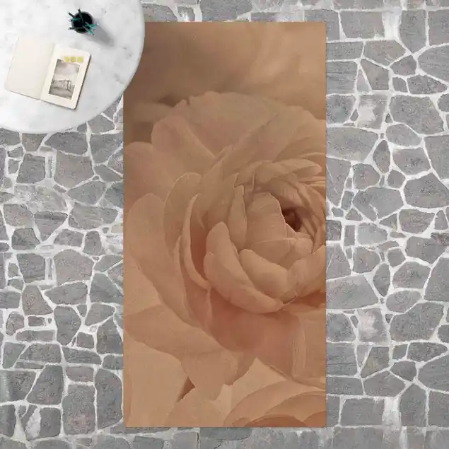Aktuell Weiße Blüte im Blütenmeer Kork-Teppich