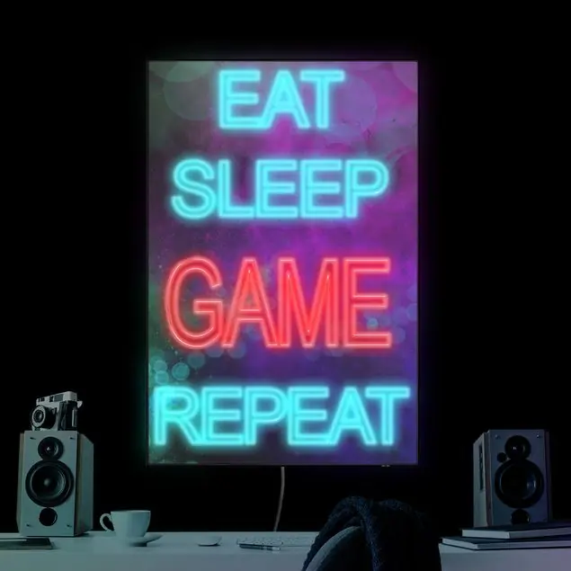 Zertifiziert Gaming Spruch Neon