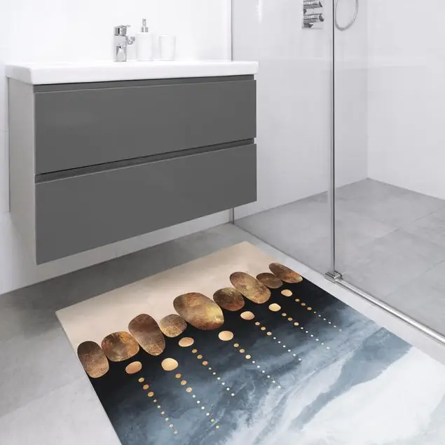 Abstrakte goldene Steine Vinylteppich Jetzt Kaufen