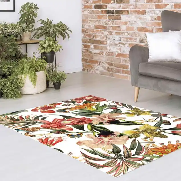 Angebot Tropische Blumen                               Vinylteppich