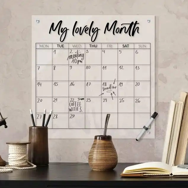 Wochenendangebot Memoboard Monthly Family Planner Wunschtext