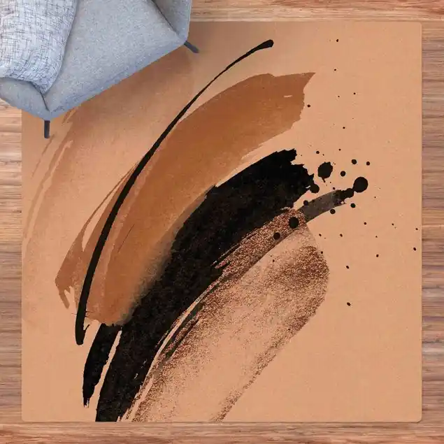 Abstrakte Komposition Fontäne Kork-Teppich Schneller Versand