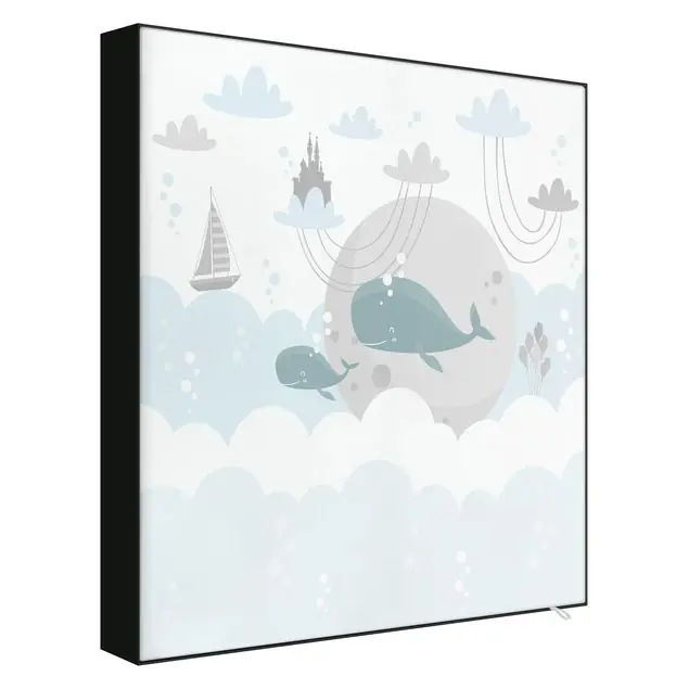Wolken mit Wal und Schloss Gratis Versand