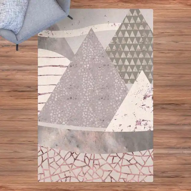 Abstrakte Berglandschaft Pastellmuster Kork-Teppich Mega-Angebot