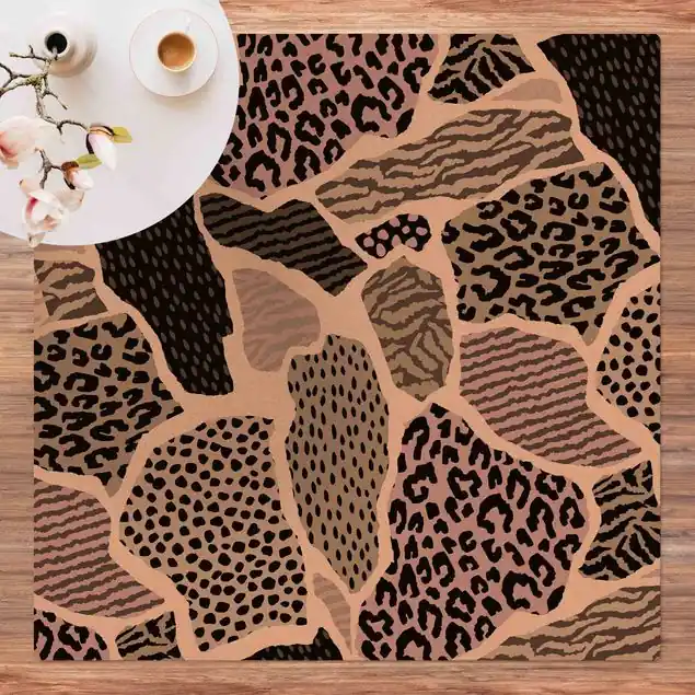 Animalprint Zebra Tiger Leopard Europa Kork-Teppich Günstig