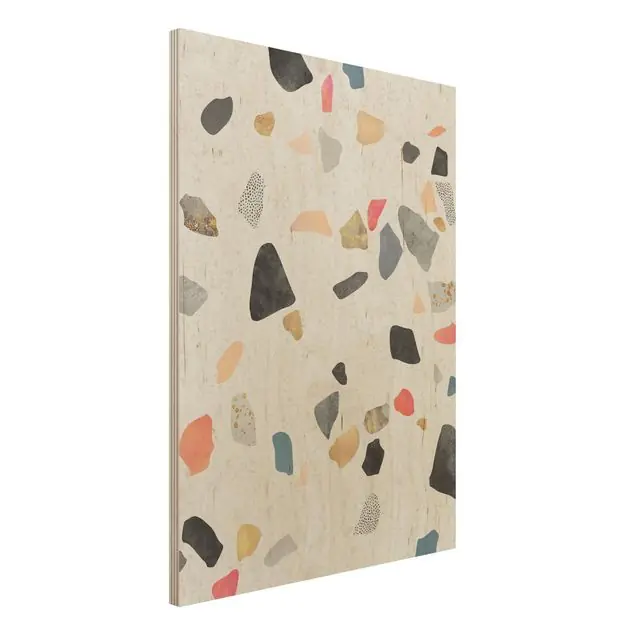 Weißer Terrazzo mit Goldsteinchen Billig
