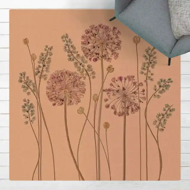 Zertifiziert Allium Illustration                               Kork-Teppich