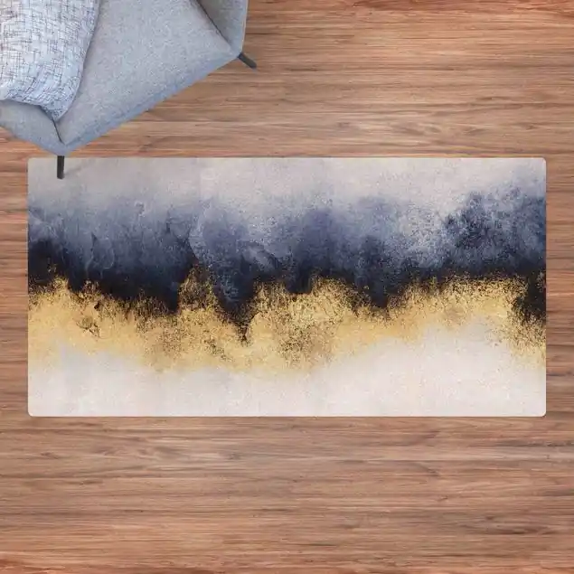 Wolkenhimmel mit Gold                               Kork-Teppich Echt