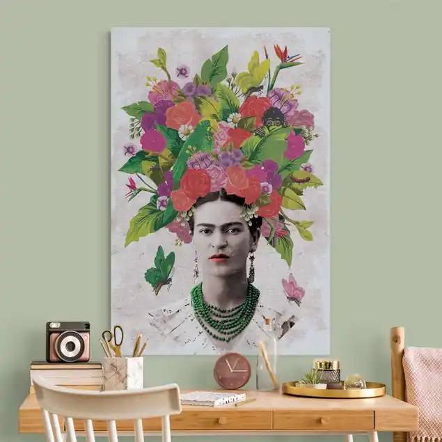 Aktuell Frida Kahlo - Blumenportrait