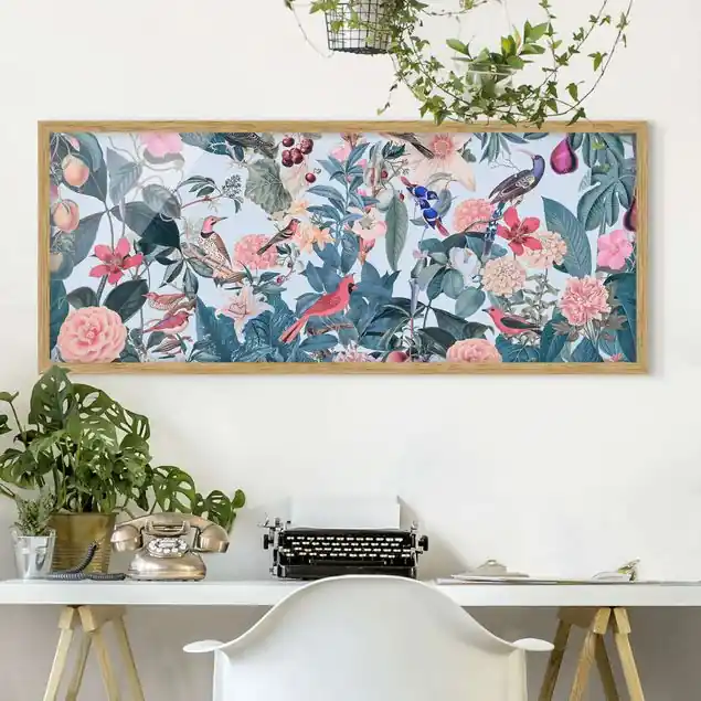 Zertifiziert Vintage Collage - Vogelgarten
