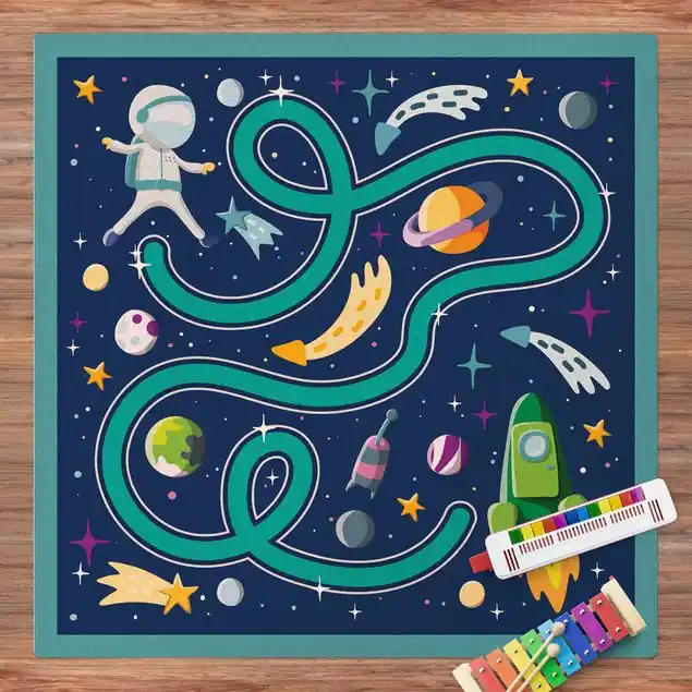 Weltraum - Rückweg zur Rakete                               Kork-Spielteppich Sonderaktion