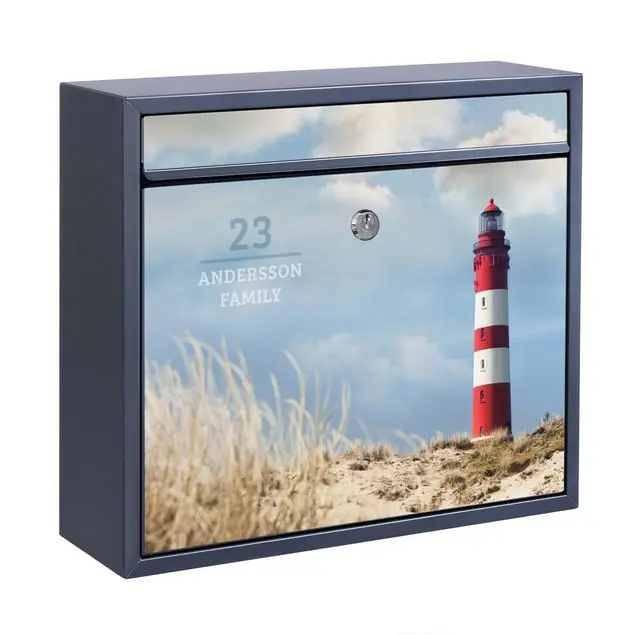 Leuchtturm in den Dünen Briefkasten mit eigenem Text Sale