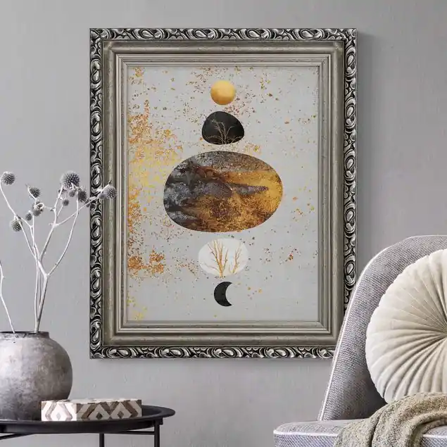 Abverkauf Sonne und Mond in Goldglanz