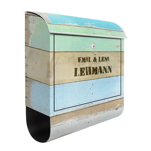 Wunschtext Rustic Timber Briefkasten mit eigenem Text Kostenfreie Lieferung