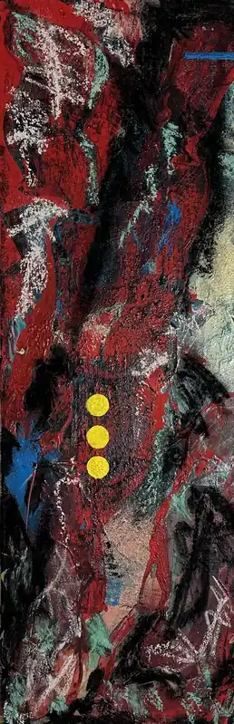 abstract with three yellow dots Preiswert