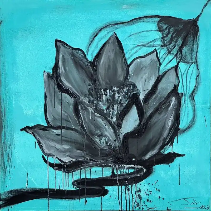 Waterlilies in the Midnight Kostenloser Rückversand