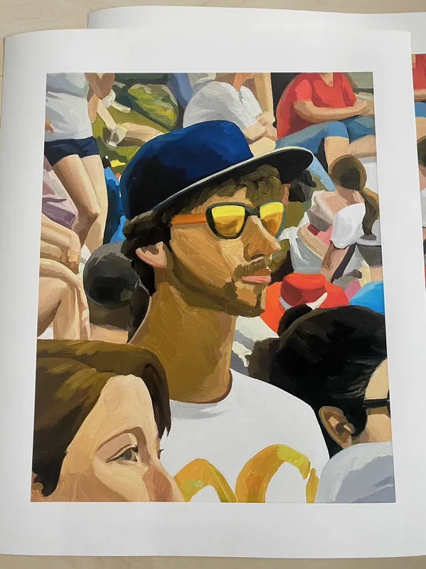 Der Mann in Karlsruhe(Fine art Print Mit weißem Rand) Rabatt