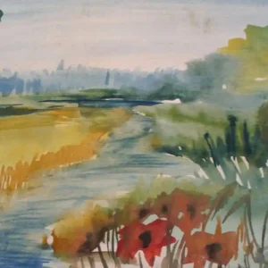 „Studie – Wald als Energiespendender Ort“ (2/2) Aquarellfarben, Papier (jeweils 35cm x 25cm) Kostenloser Rückversand